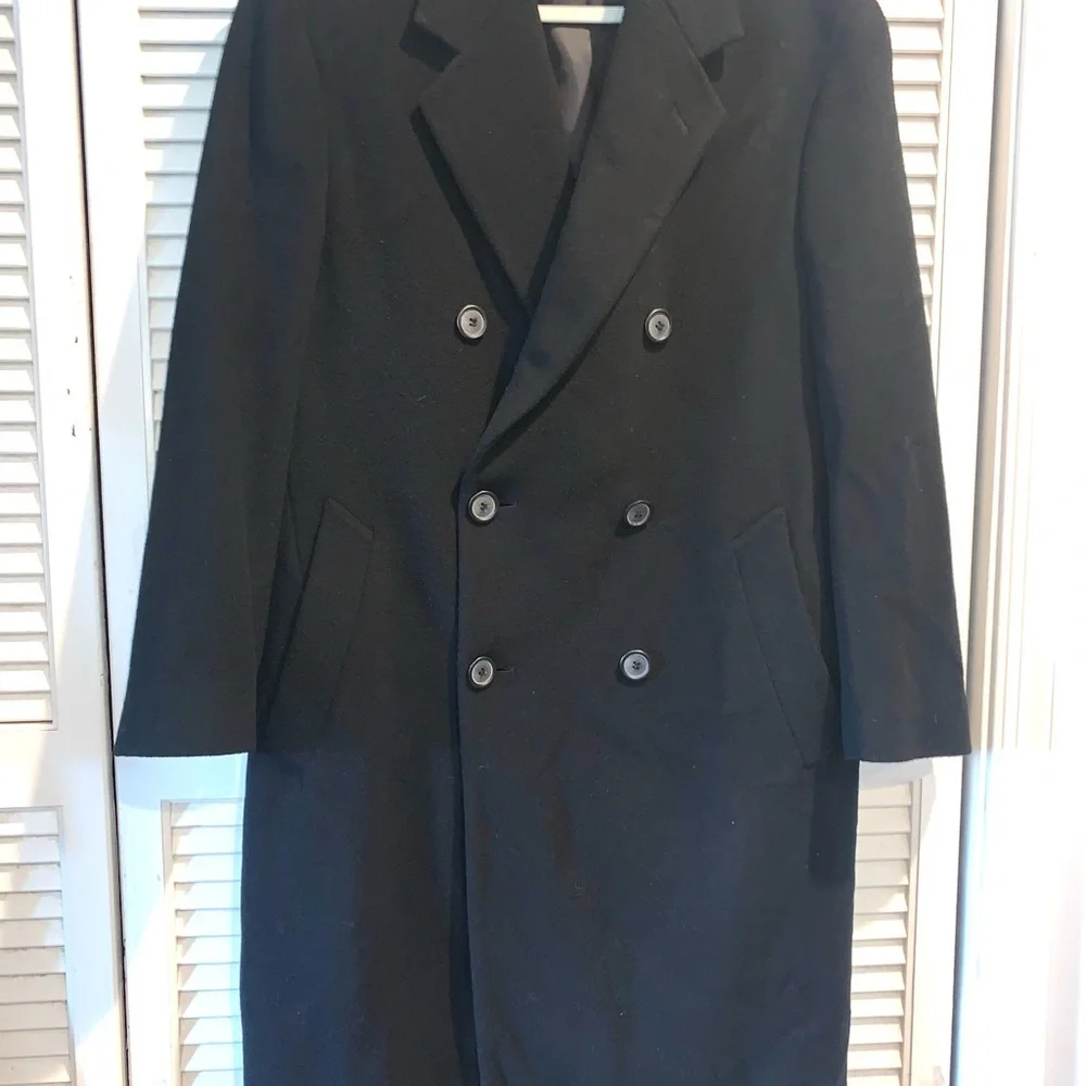 London Fog Vintage Wool Double breasted Men’s long Coat 38S - Picture 13 of 15